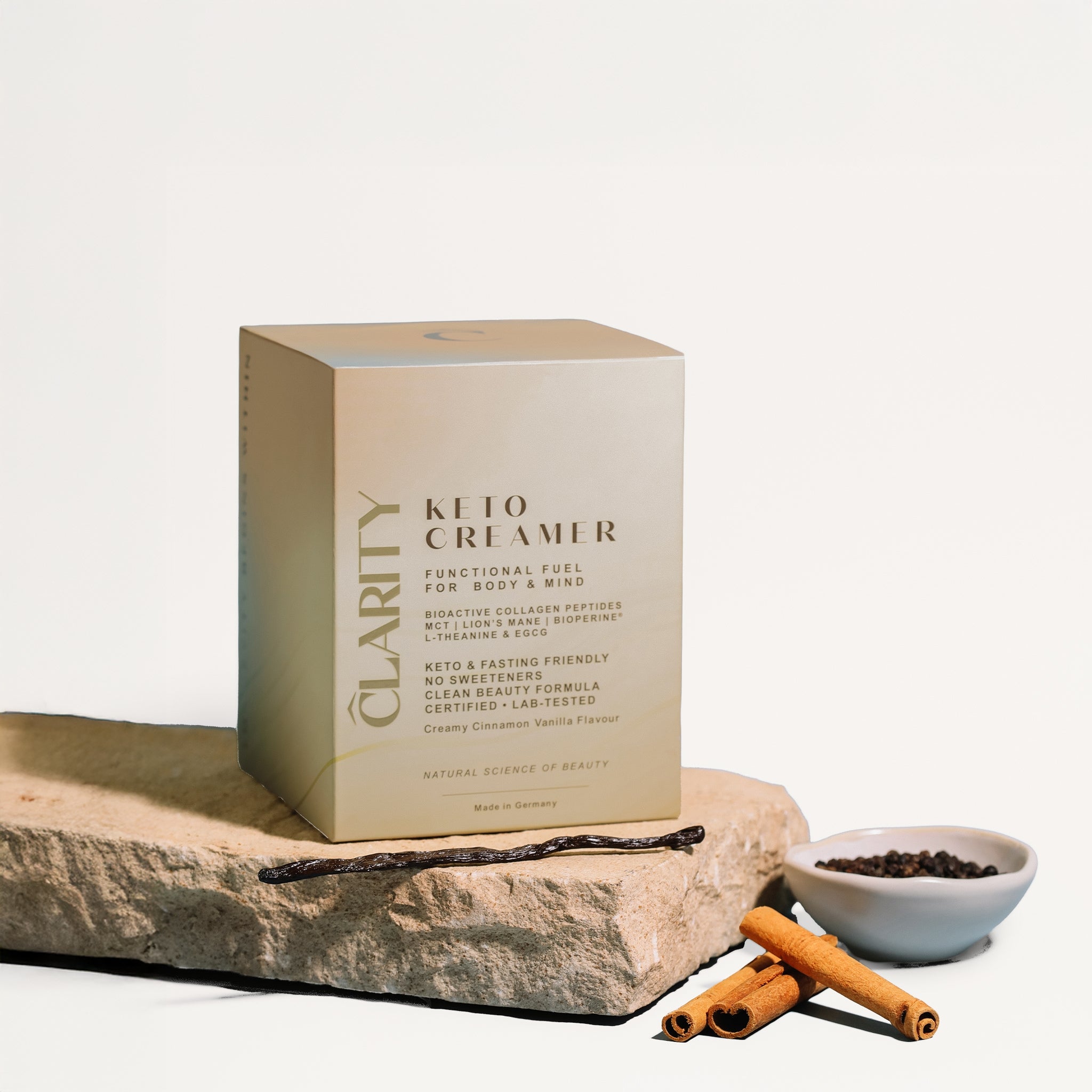 CLARITY KETO CREAMER - Bild mit Zutaten