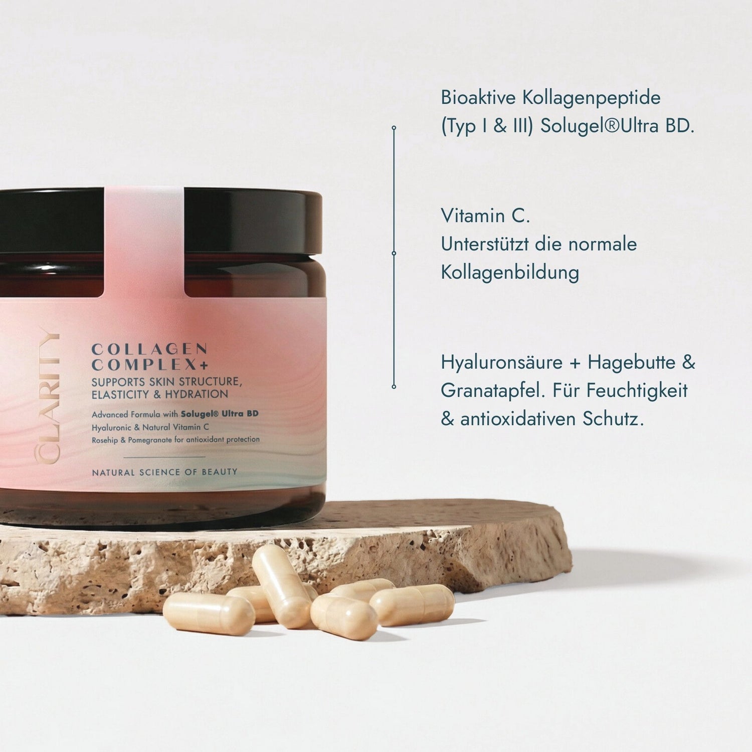 Collagen Complex+ Typ I &amp; III - Unterstützt Hautstruktur, Elastizität und Feuchtigkeitsversorgung