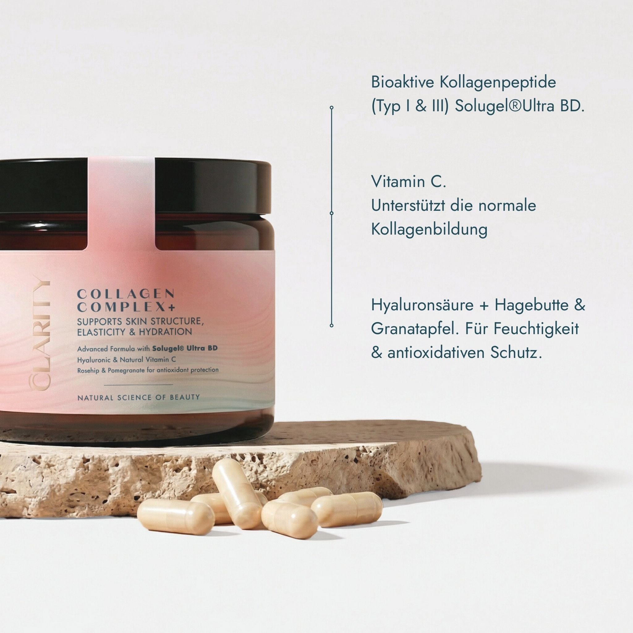 Collagen Complex+ Typ I &amp; III - Unterstützt Hautstruktur, Elastizität und Feuchtigkeitsversorgung
