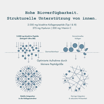 Collagen Complex+ Typ I &amp; III - Unterstützt Hautstruktur, Elastizität und Feuchtigkeitsversorgung