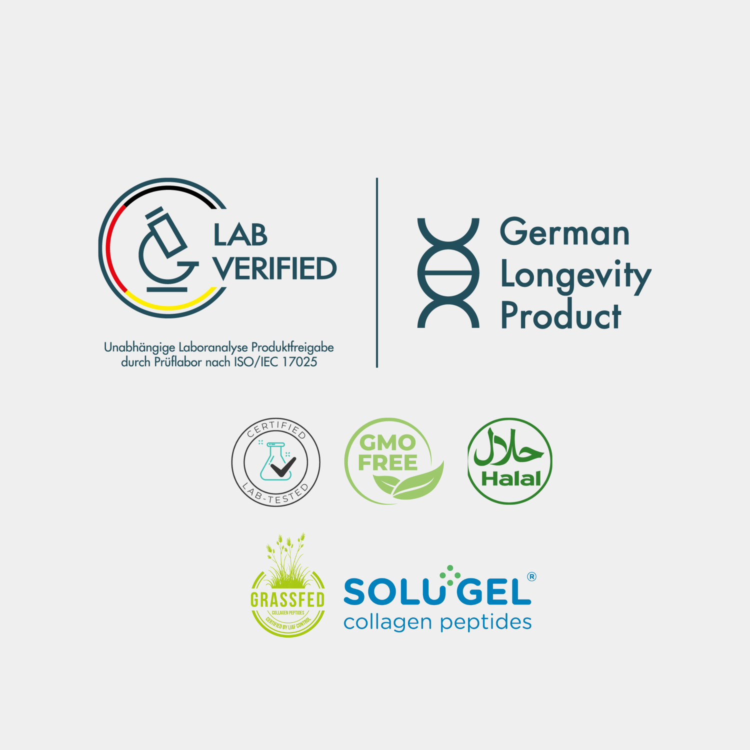 CLARITY PURE Collagen - Bild mit Quality Check. 