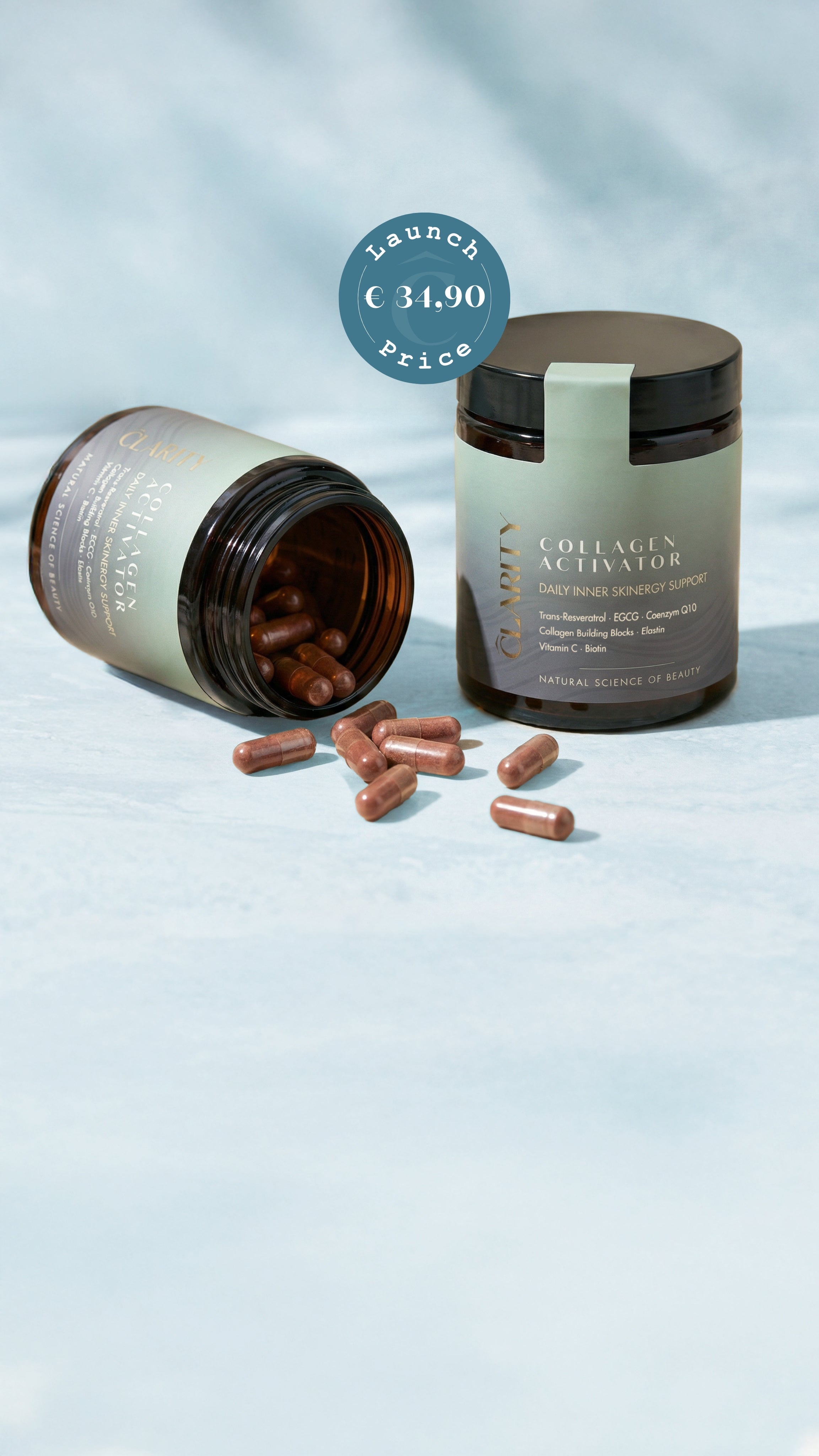 CLARITY Collagen Activator New Product Launch. Nur 34,90 € als Launch Price. 