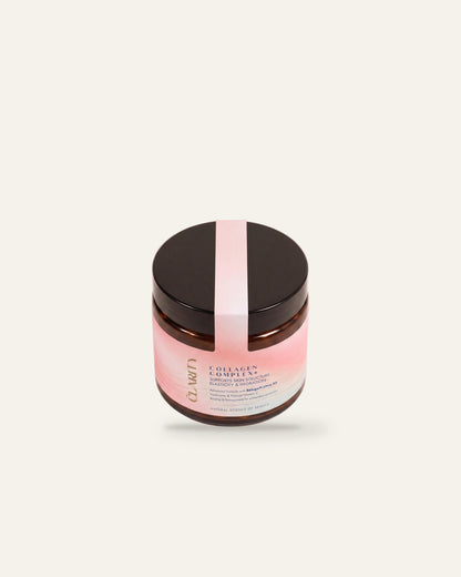 CLARITY Collagen Complex+ – Tiegel von schräg oben mit Deckel